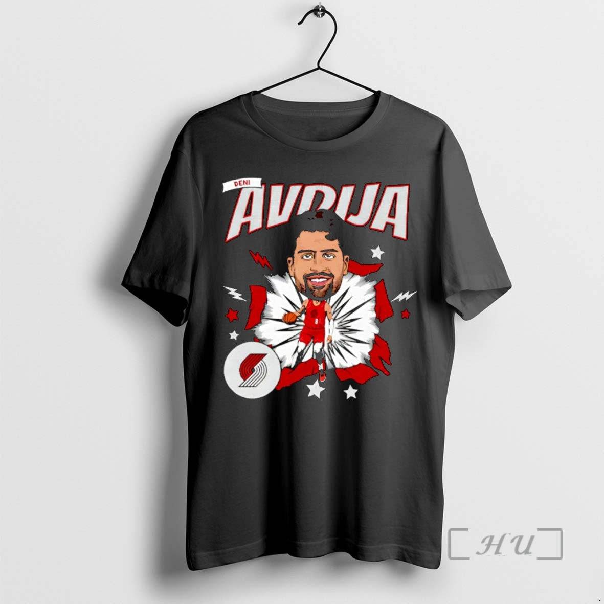 Trending Deni Avdija Portland Trail Blazers Caricature Christmas Shirt Hoodie Sweatshirt | PurePodTees.com