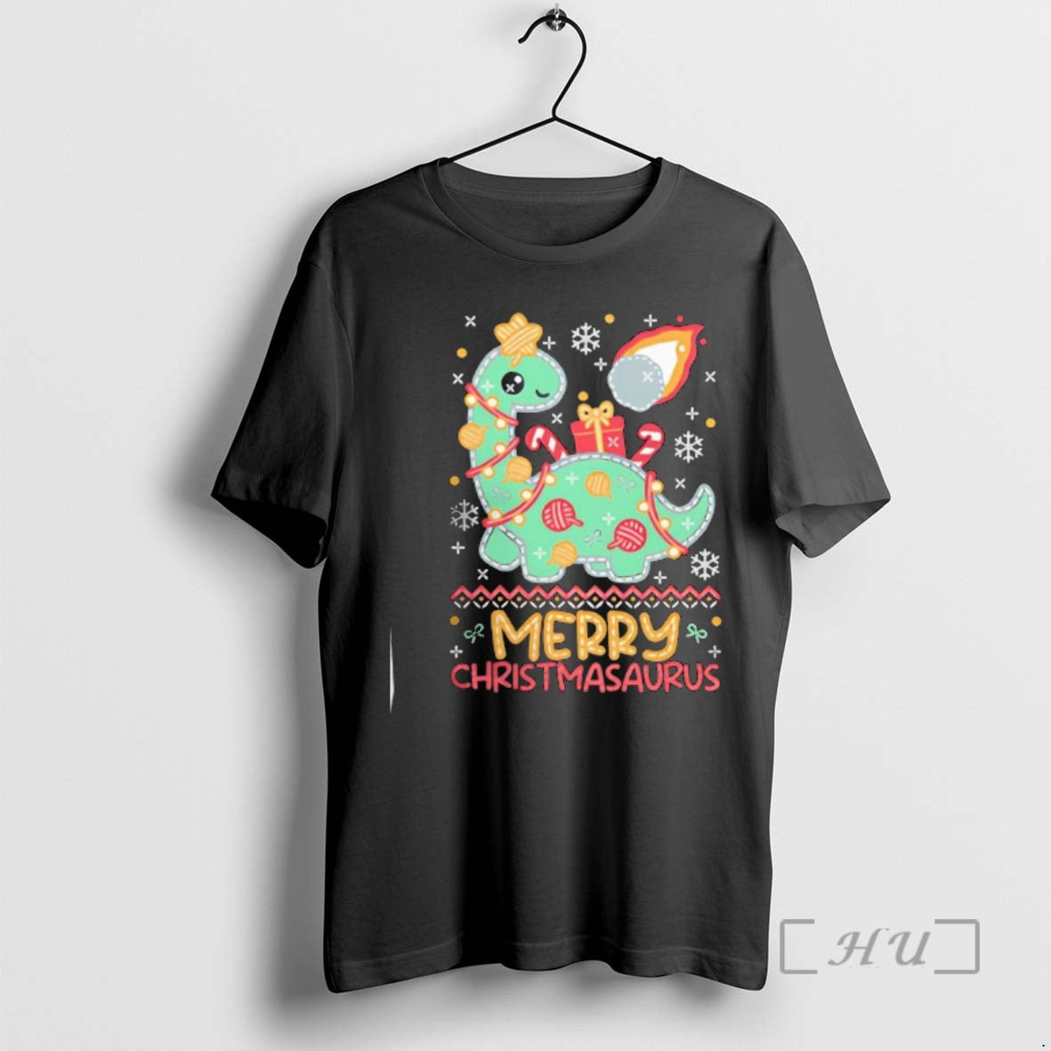 Trending Dinosaur Merry Christmasaurus Ugly Christmas Shirt Hoodie Sweatshirt | PurePodTees.com