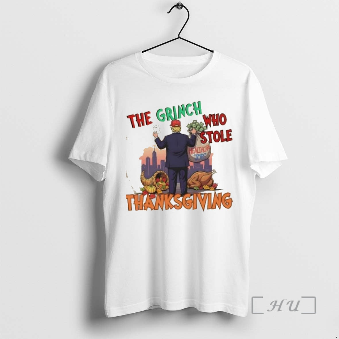 Trending Donald Trump The Grinch Stole Thanksgiving Shirt Hoodie Sweatshirt | PurePodTees.com