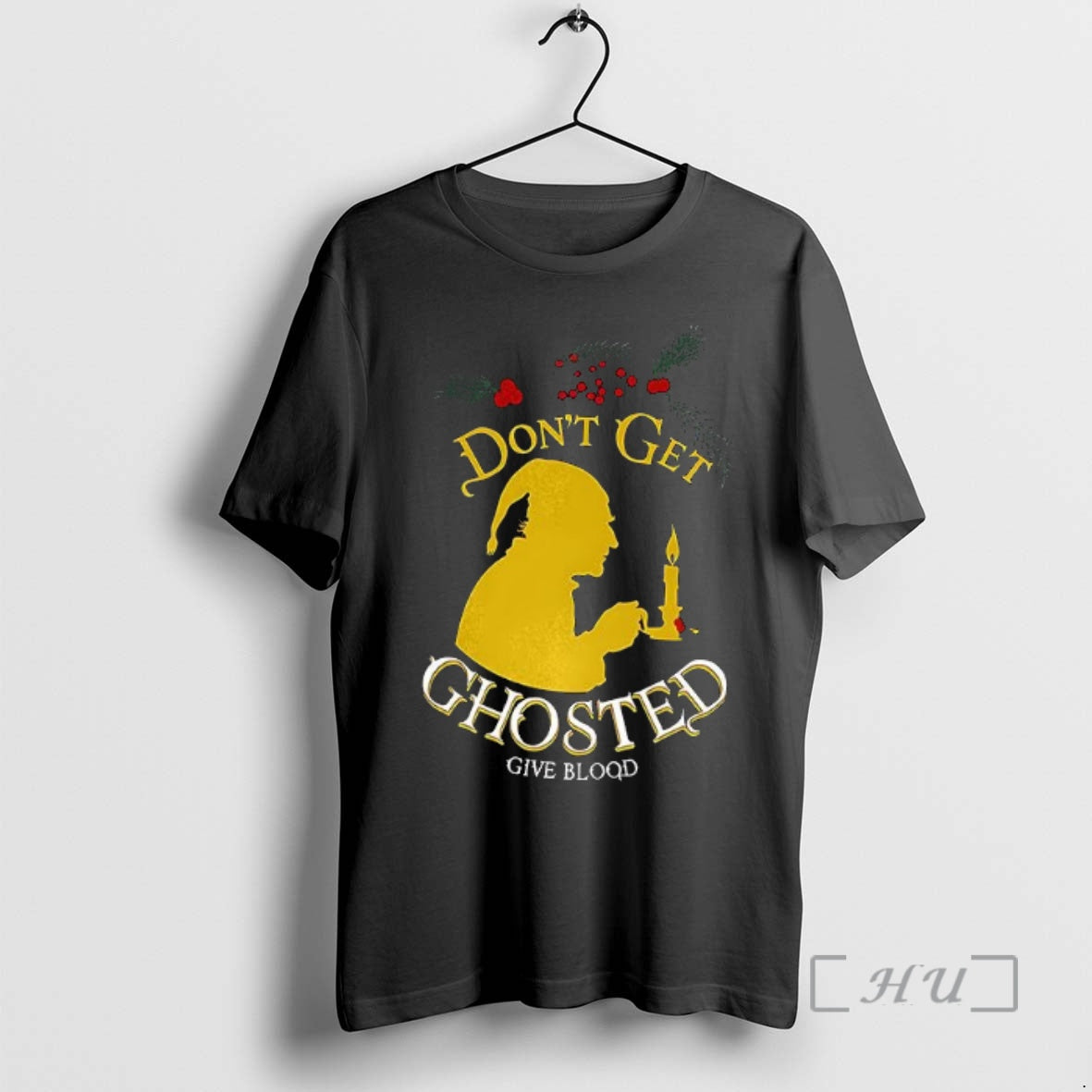 Trending Dont Get Ghosted Give Blood Christmas Shirt Hoodie Sweatshirt | PurePodTees.com