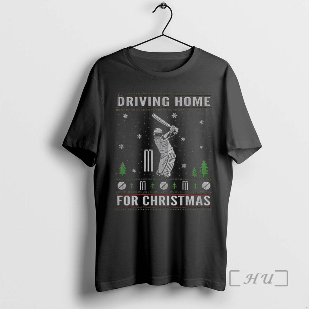 Trending Driving Home For Christmas Cricket Shirt Hoodie Sweatshirt | PurePodTees.com