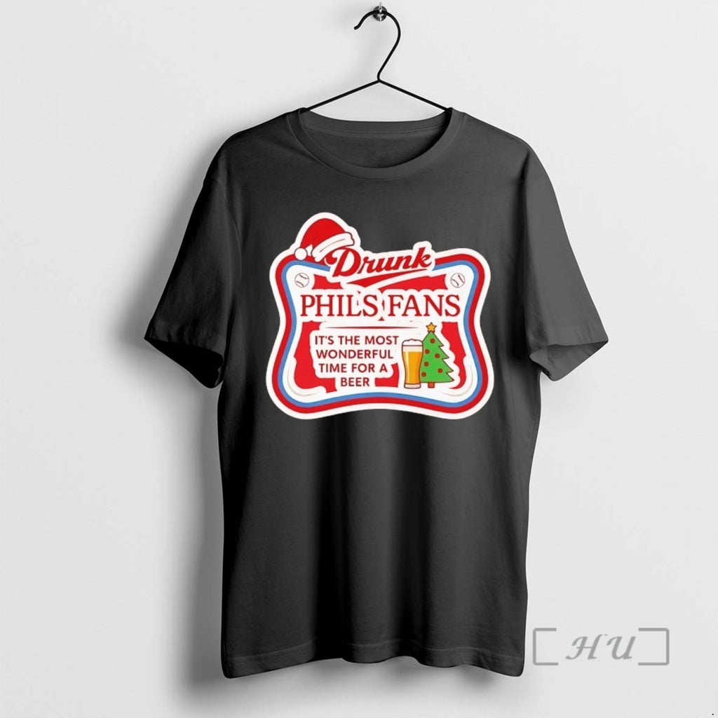 Trending Drunk Phils Fans Holiday Its The Most Wonderful Time For A Beer Premium Shirt Hoodie Sweatshirt | PurePodTees.com