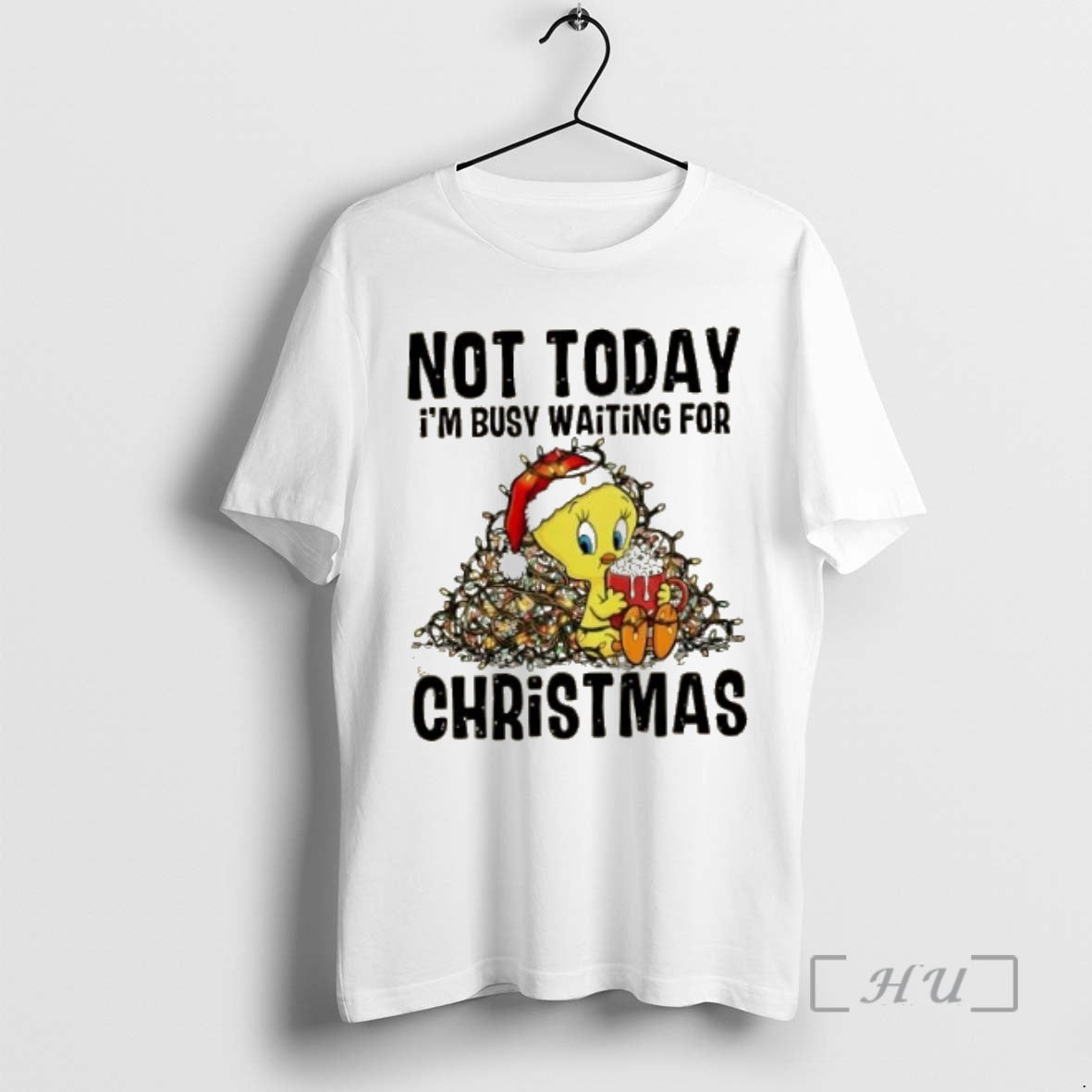 Trending Duck Not Today Im Busy Waiting For Christmas Shirt Hoodie Sweatshirt | PurePodTees.com