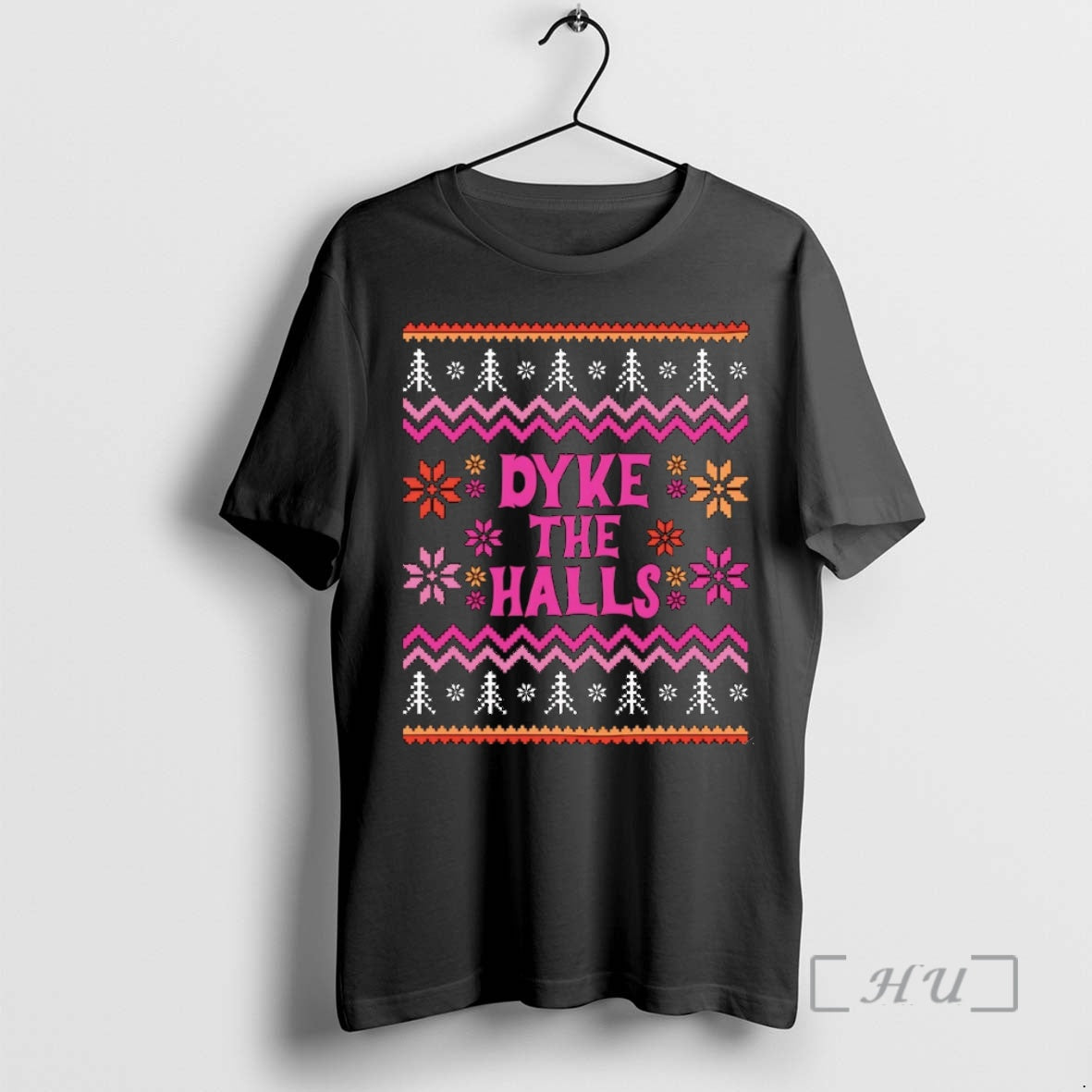 Trending Dyke The Halls Christmas Christmas Shirt Hoodie Sweatshirt | PurePodTees.com
