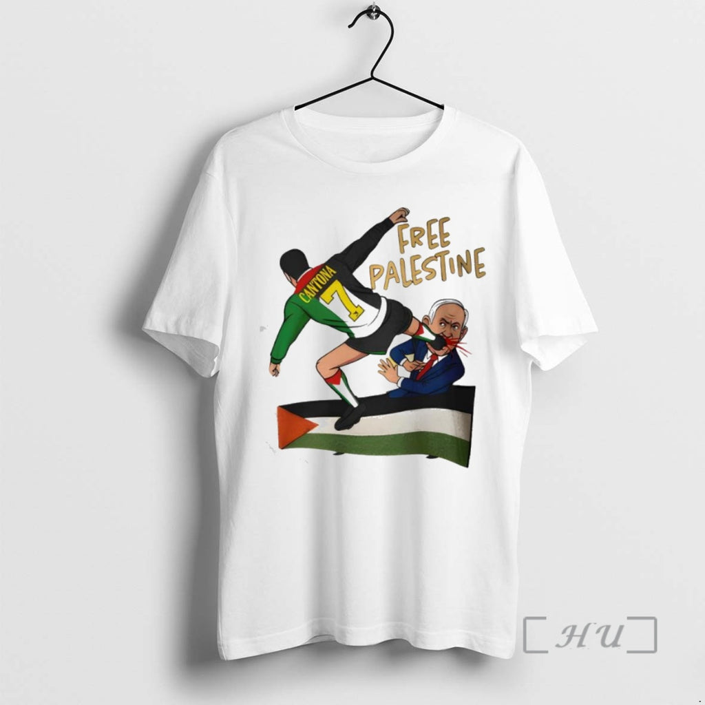 Trending Eric Cantona Free Palestine Shirt Hoodie Sweatshirt | PurePodTees.com