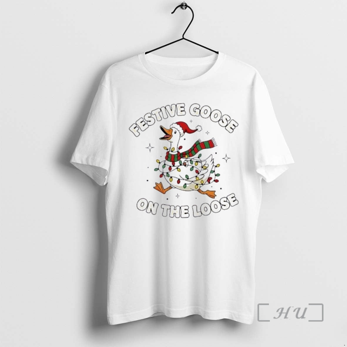 Trending Festive Goose On The Loose Christmas Ornaments White Shirt Hoodie Sweatshirt | PurePodTees.com