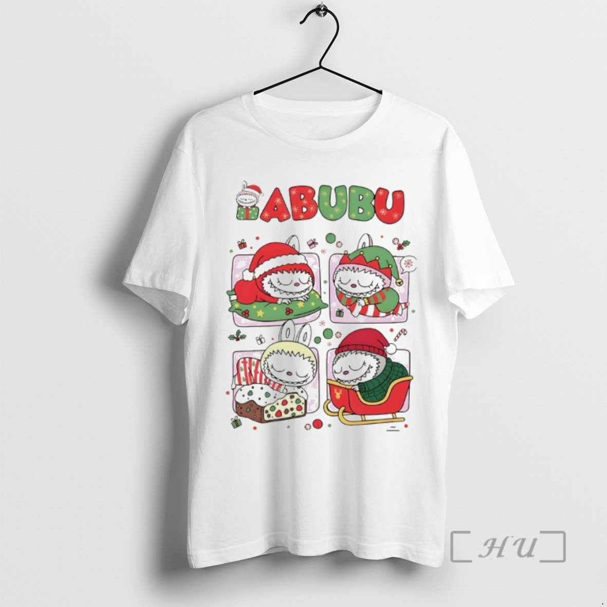 Trending Festive Labubu Family Santa Labubu Christmas Shirt Hoodie Sweatshirt | PurePodTees.com