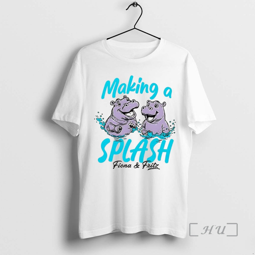Trending Fiona And Fritz Making A Splash Hippo Shirt Hoodie Sweatshirt | PurePodTees.com