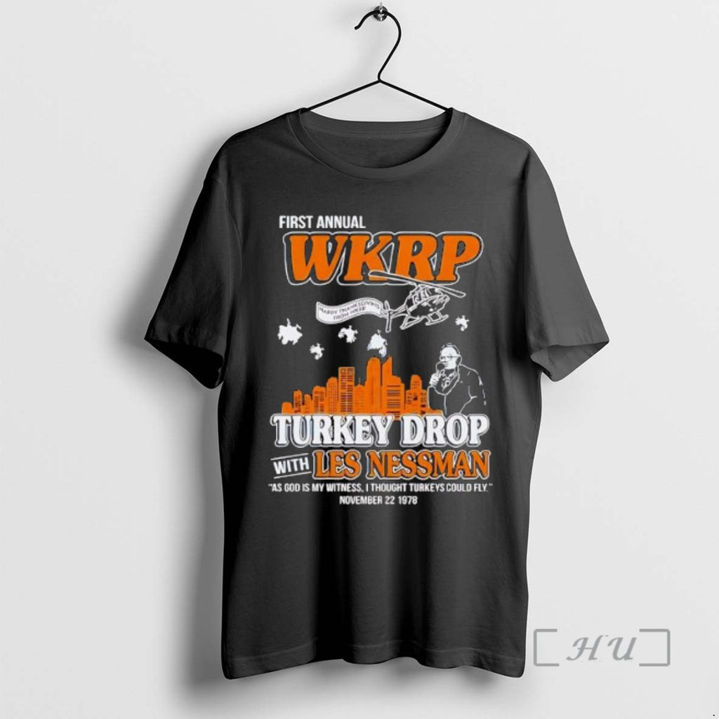 Trending First Annual Thanksgiving Day Turkey Drop With Les Nessman Shirt Hoodie Sweatshirt | PurePodTees.com
