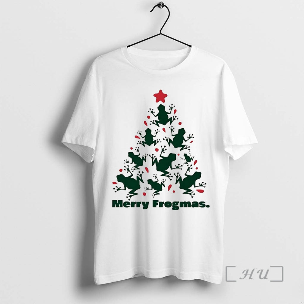 Trending Frog Christmas Tree Merry Frogmas Shirt Hoodie Sweatshirt | PurePodTees.com