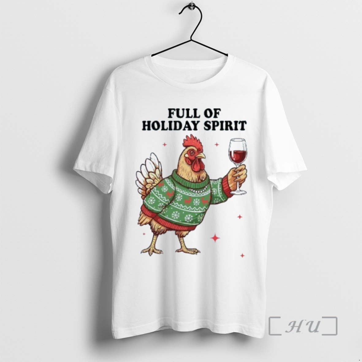 Trending Full Of Holiday Spirit Chicken Christmas 2025 Shirt Hoodie Sweatshirt | PurePodTees.com