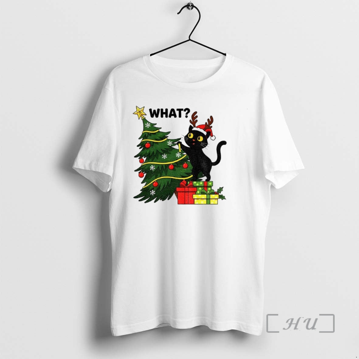 Trending Funny Cat Christmas What Christmas Tree Knocked Over Shirt Hoodie Sweatshirt | PurePodTees.com