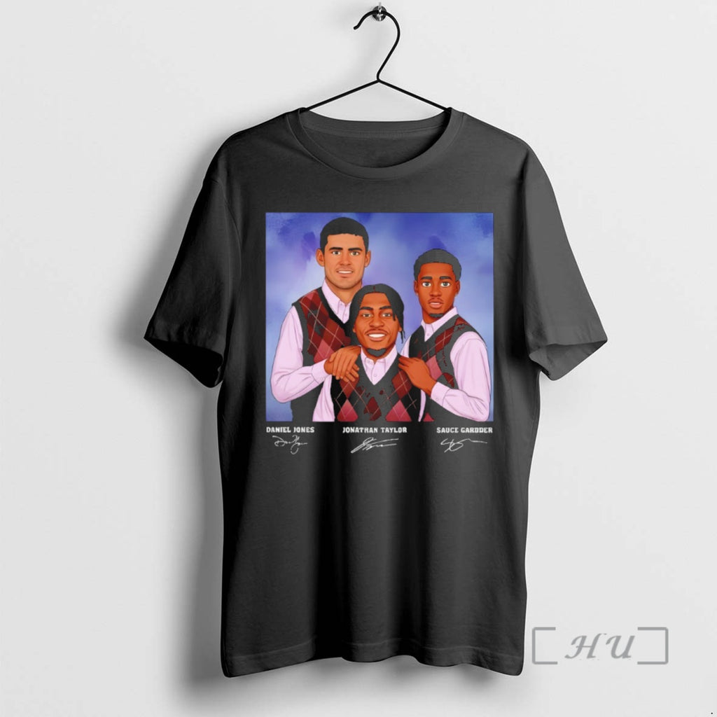 Trending Funny Daniel Jones Jonathan Taylor Sauce Gardner Indianapolis Football Step Brothers Premium T Shirts Hoodie...