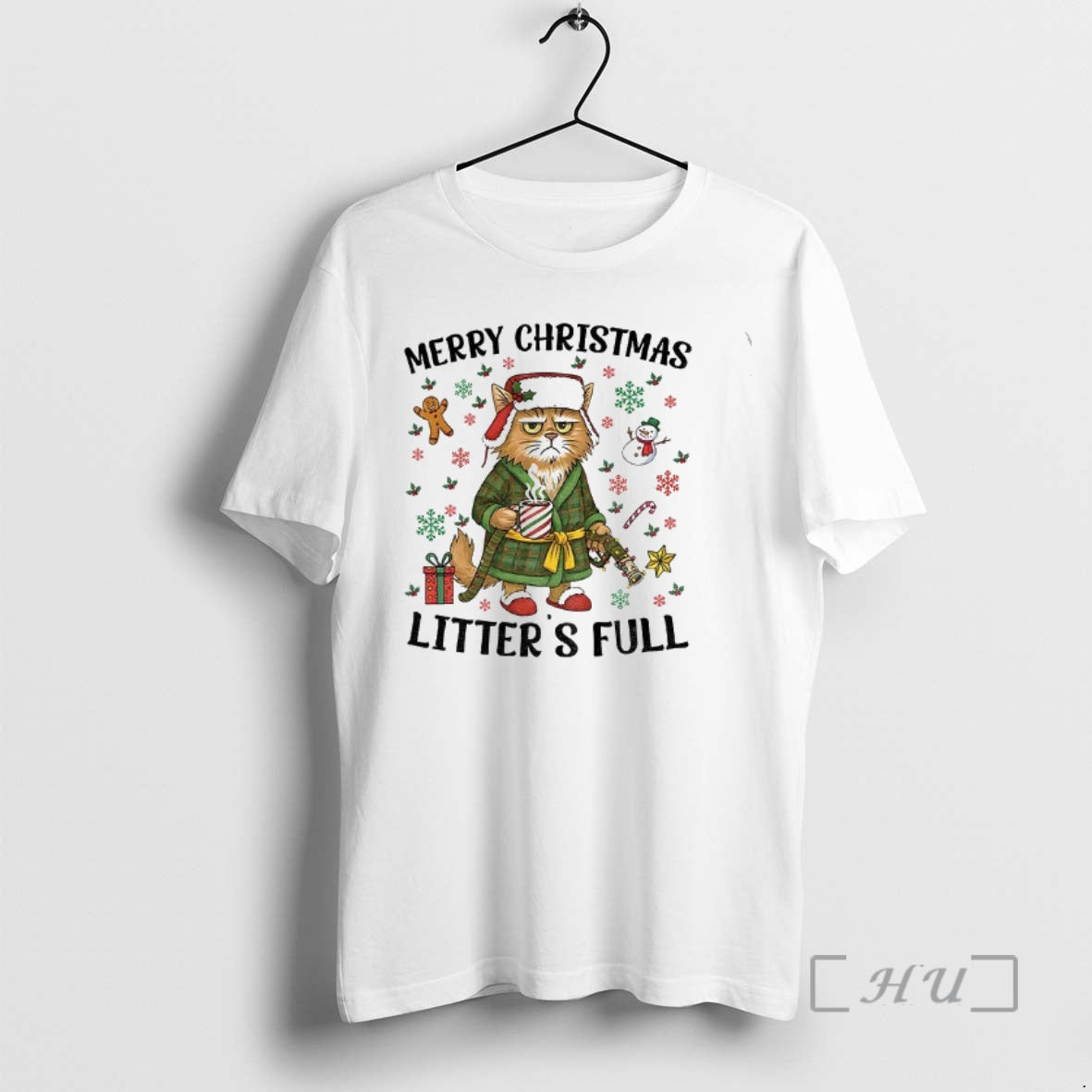 Trending Funny Cat Litters Full Merry Christmas 2025 Shirt Hoodie Sweatshirt | PurePodTees.com