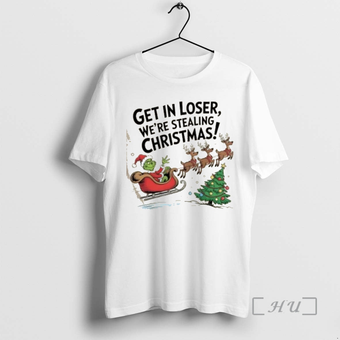Trending Get In Loser Were Stealing Christmas Shirt Hoodie Sweatshirt | PurePodTees.com