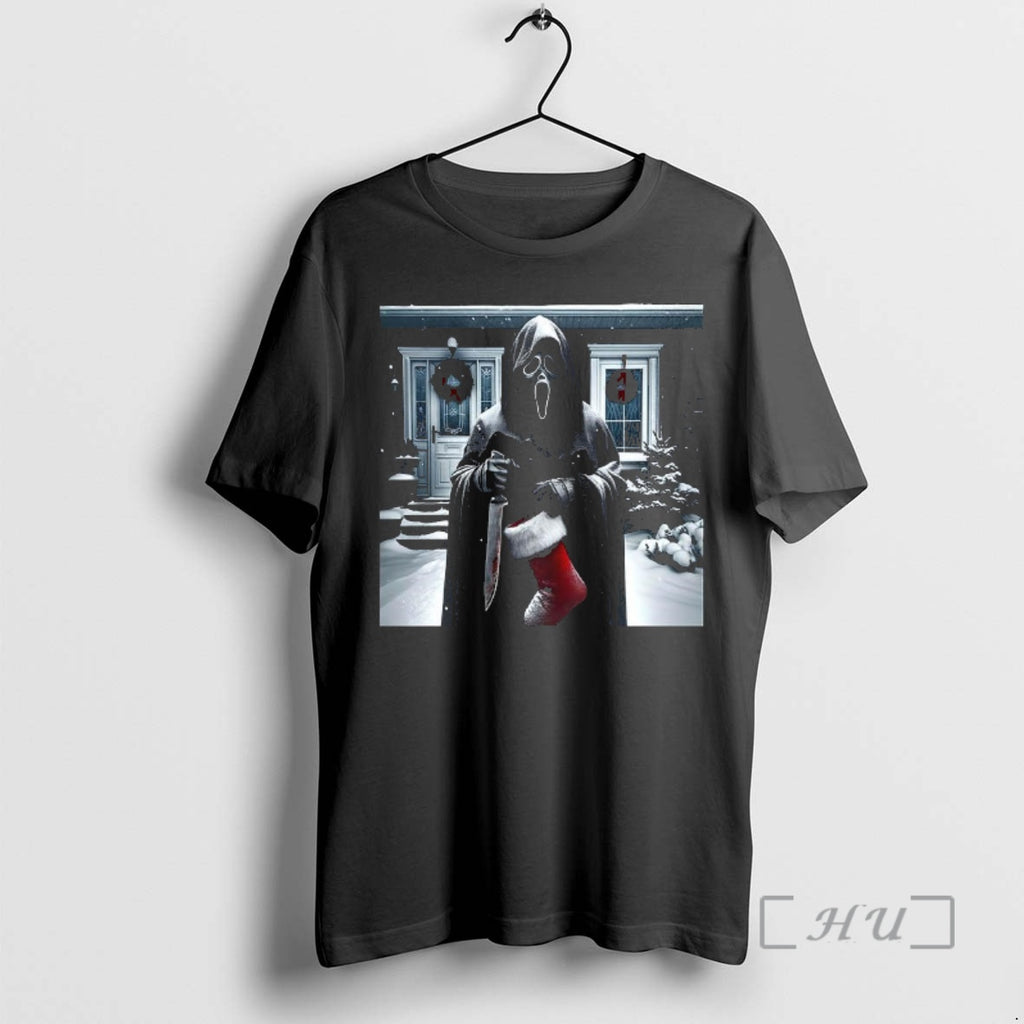 Trending Ghostface Socks Celebrates Christmas Shirt Hoodie Sweatshirt | PurePodTees.com
