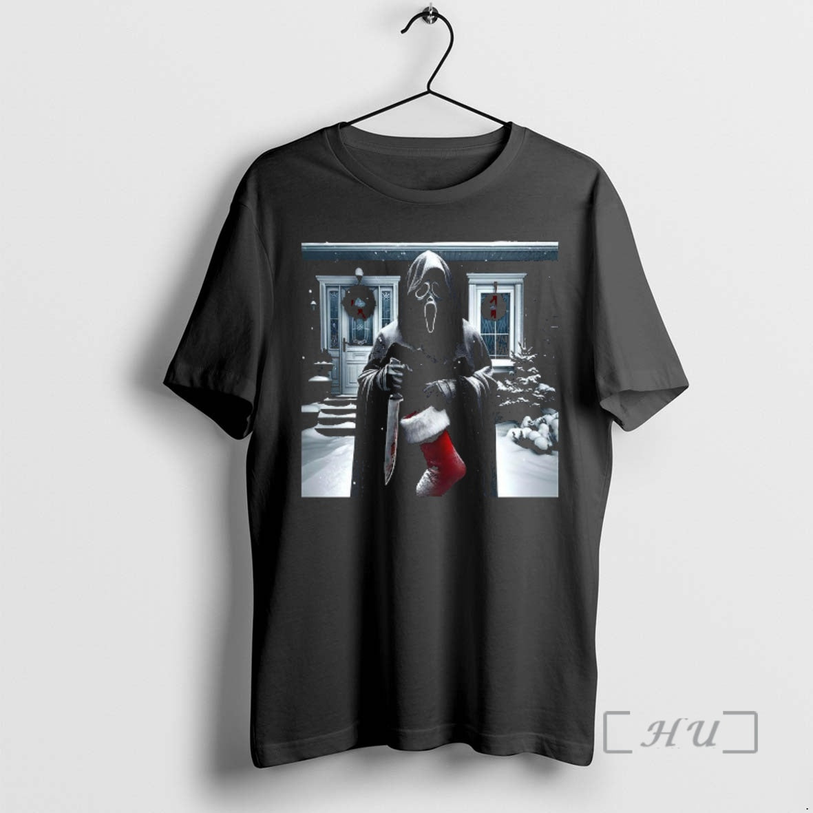 Trending Ghostface Socks Celebrates Christmas Shirt Hoodie Sweatshirt | PurePodTees.com