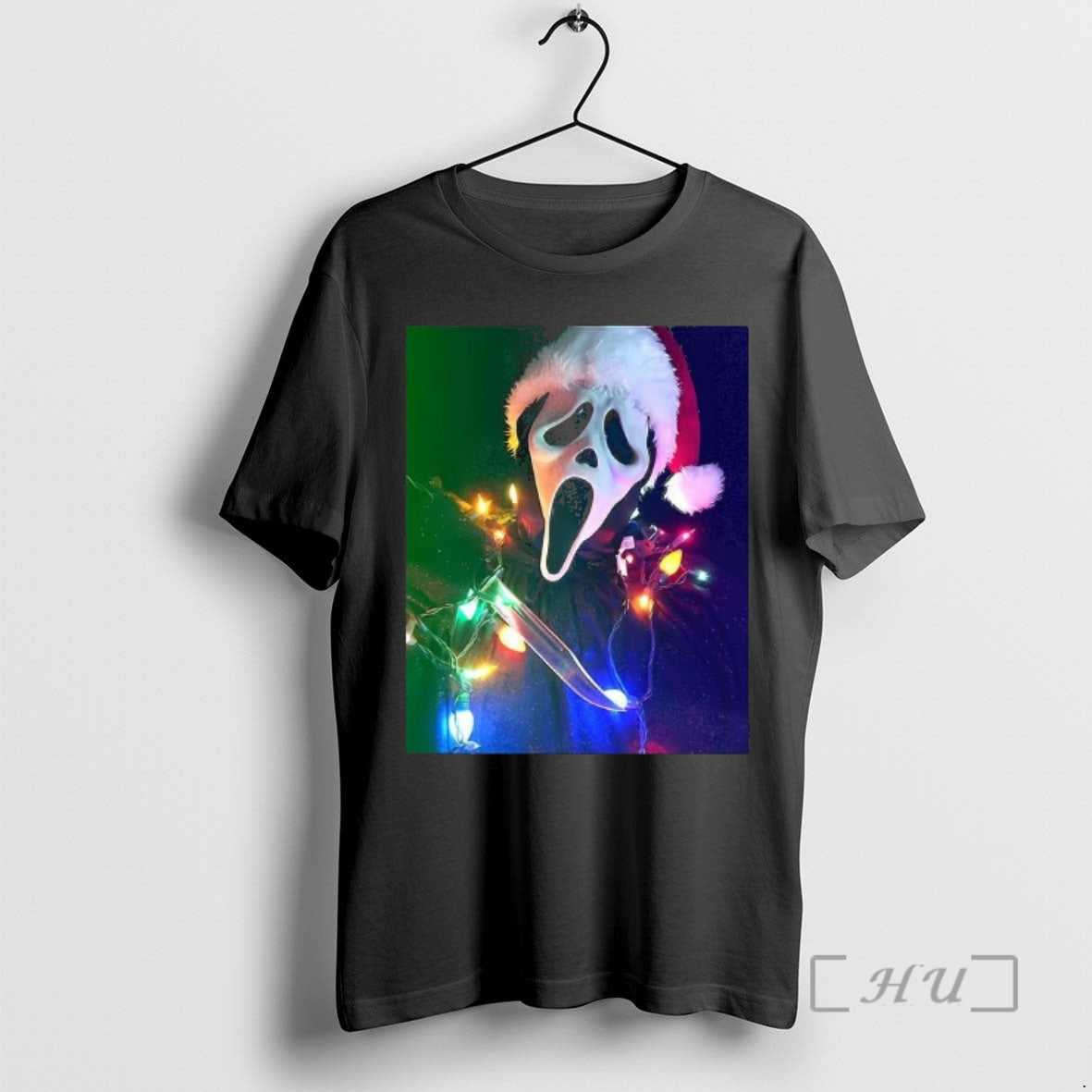 Trending Ghostface String Lights Scream Christmas Shirt Hoodie Sweatshirt | PurePodTees.com
