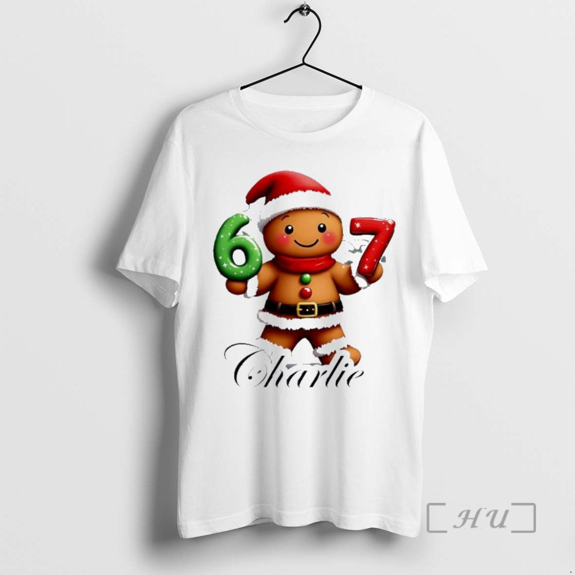 Trending Gingerbread Man Cute Six Seven Christmas Personalized Ornaments White Shirt Hoodie Sweatshirt | PurePodTees.com