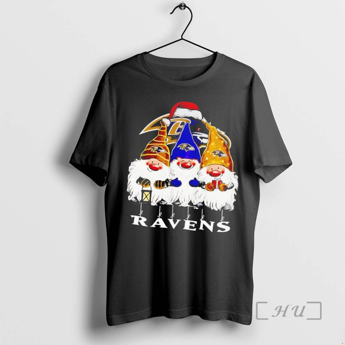 Trending Gnomes Baltimore Ravens Merry Christmas Shirt Hoodie Sweatshirt | PurePodTees.com
