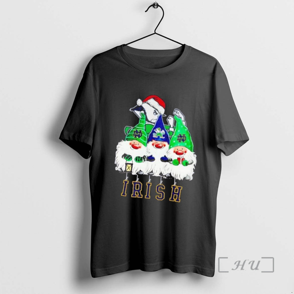 Trending Gnomes Notre Dame Fighting Irish Merry Christmas Shirt Hoodie Sweatshirt | PurePodTees.com