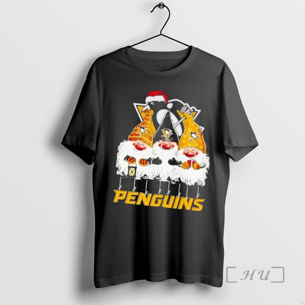Trending Gnomes Pittsburgh Penguins Merry Christmas Shirt Hoodie Sweatshirt | PurePodTees.com