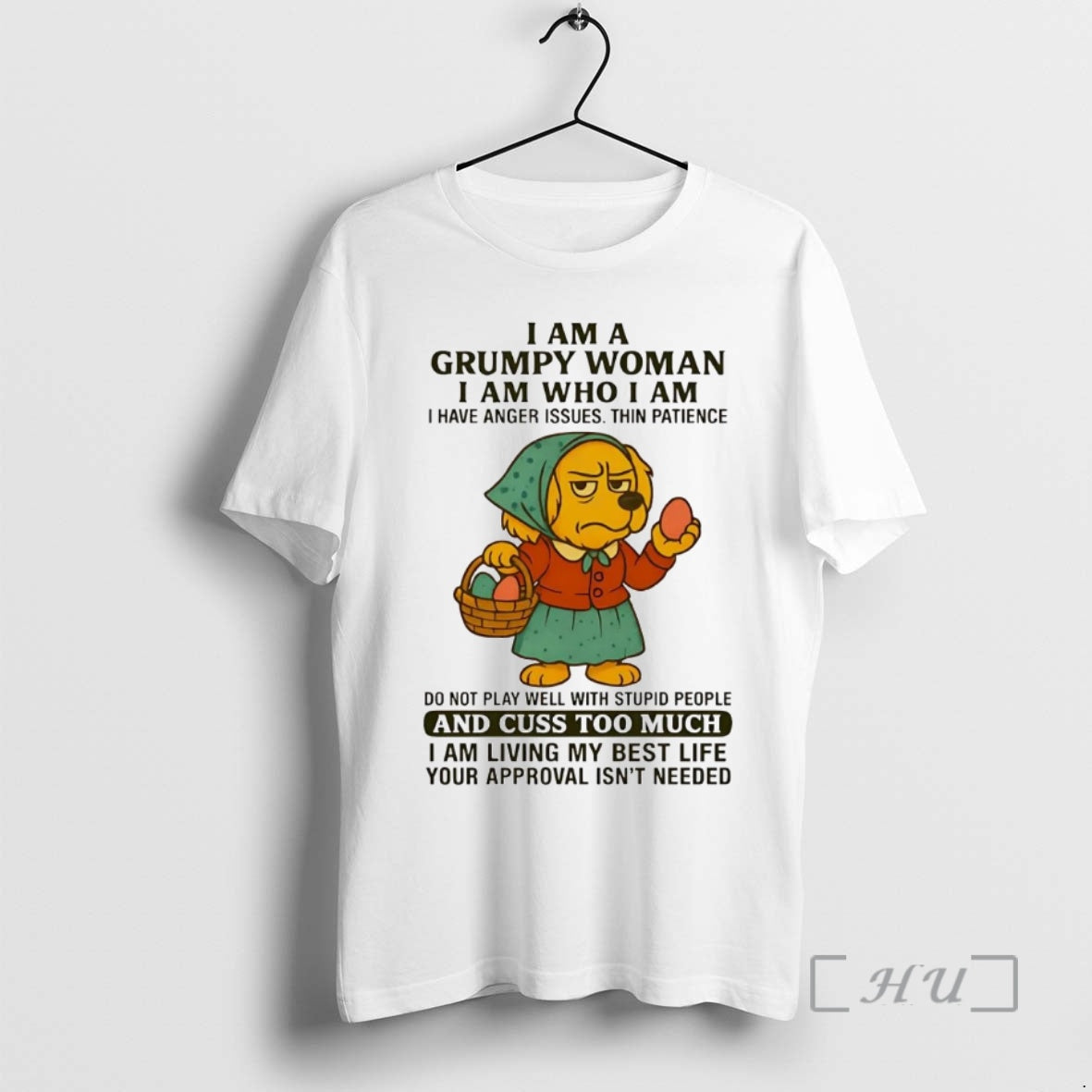 Trending Golden Retriever I Am A Grumpy Woman I Am Who I Am Premium Shirt Hoodie Sweatshirt | PurePodTees.com
