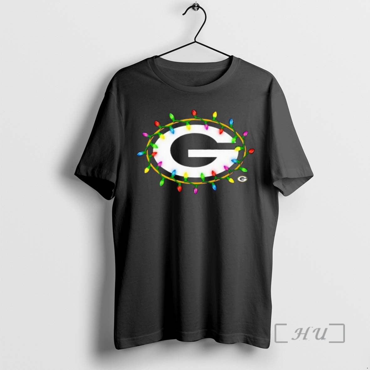 Trending Green Bay Packers Logo Holiday Lights Shirt Hoodie Sweatshirt | PurePodTees.com