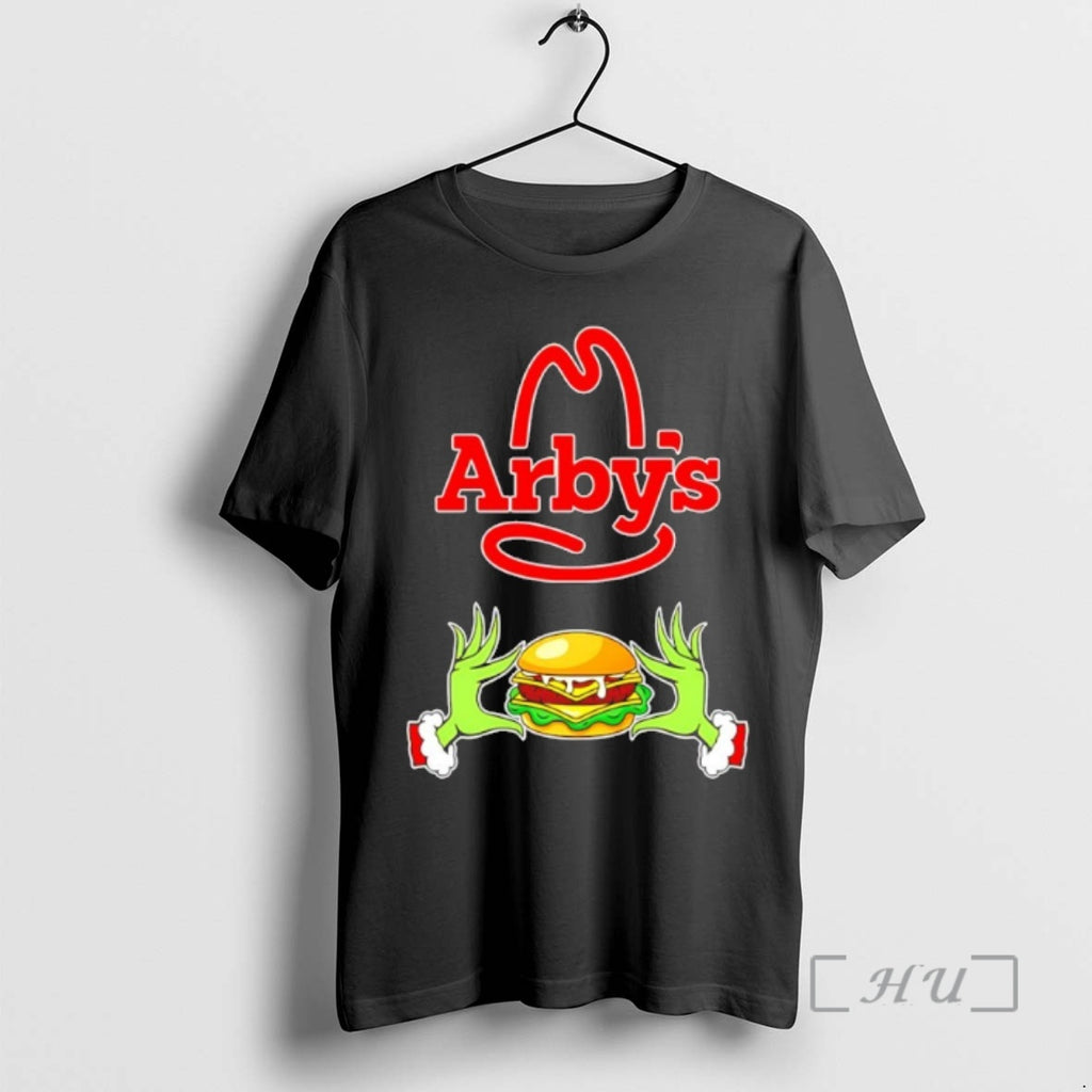 Trending Grinch Hand Love Arbys Christmas 2025 Shirt Hoodie Sweatshirt | PurePodTees.com