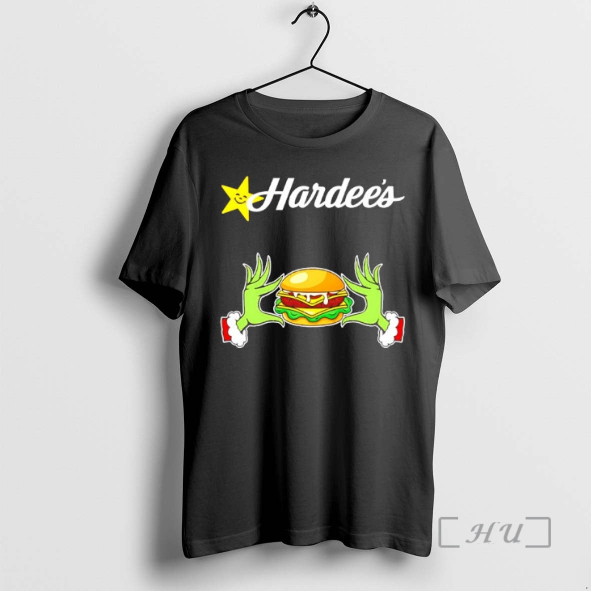 Trending Grinch Hand Love Hardees Christmas 2025 Shirt Hoodie Sweatshirt | PurePodTees.com