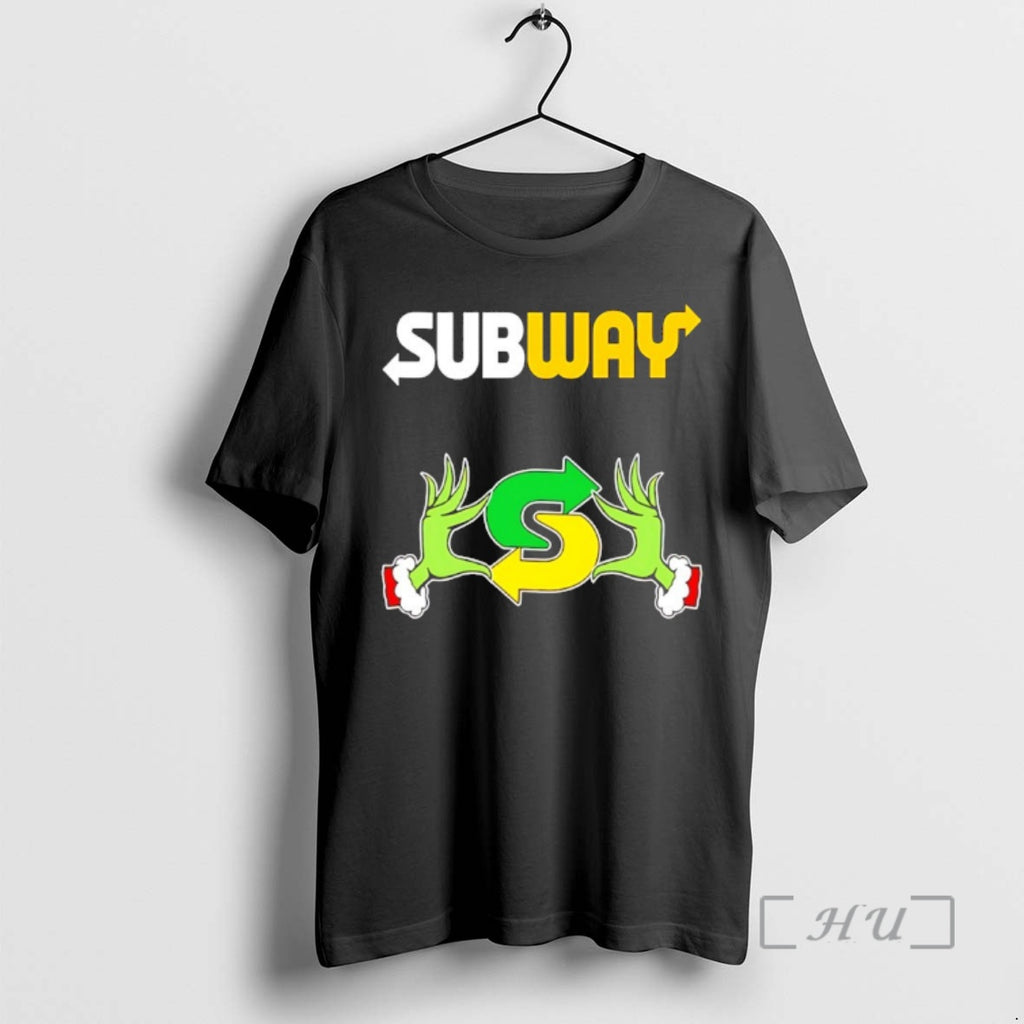 Trending Grinch Hand Love Subway Christmas 2025 Shirt Hoodie Sweatshirt | PurePodTees.com