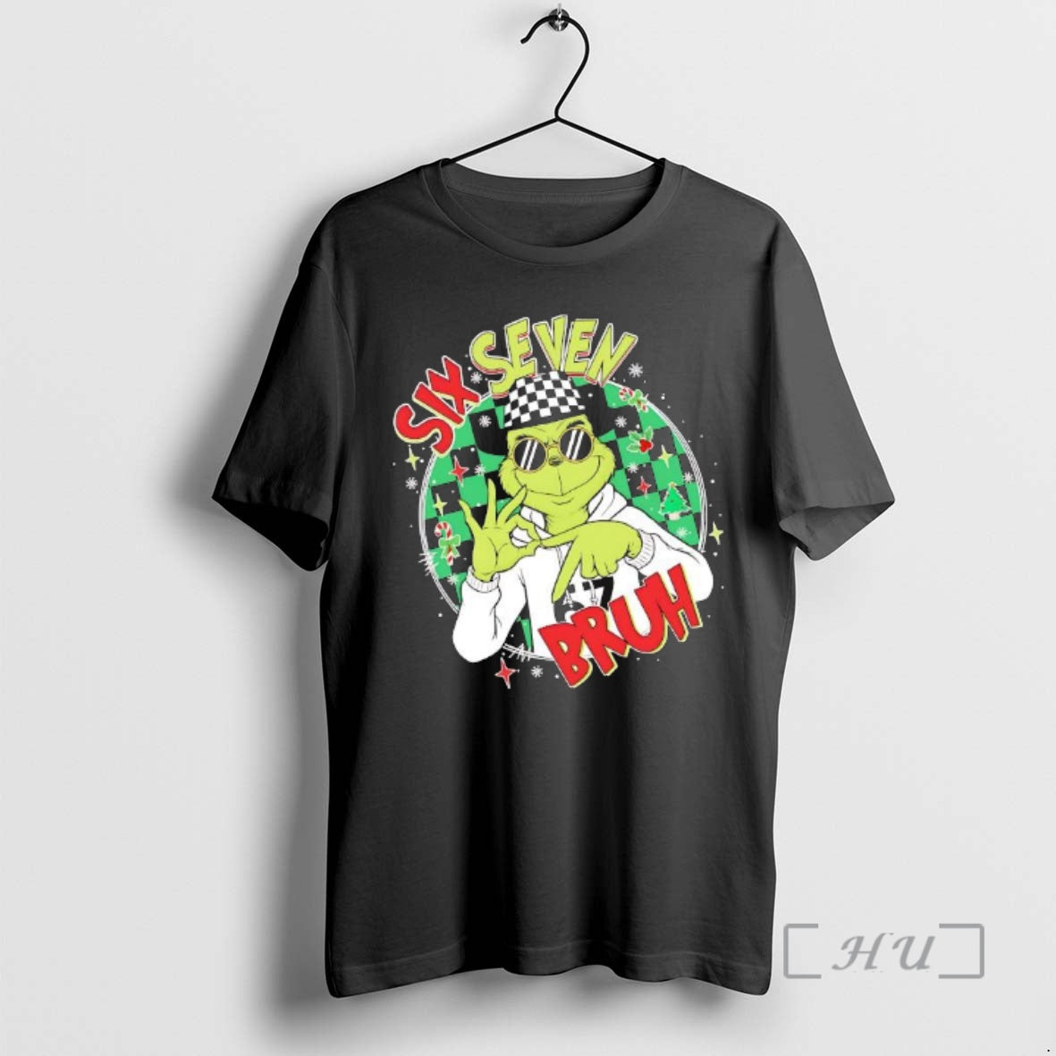 Trending Grinch Joke Six Seven Bruh Meme Christmas Shirt Hoodie Sweatshirt | PurePodTees.com