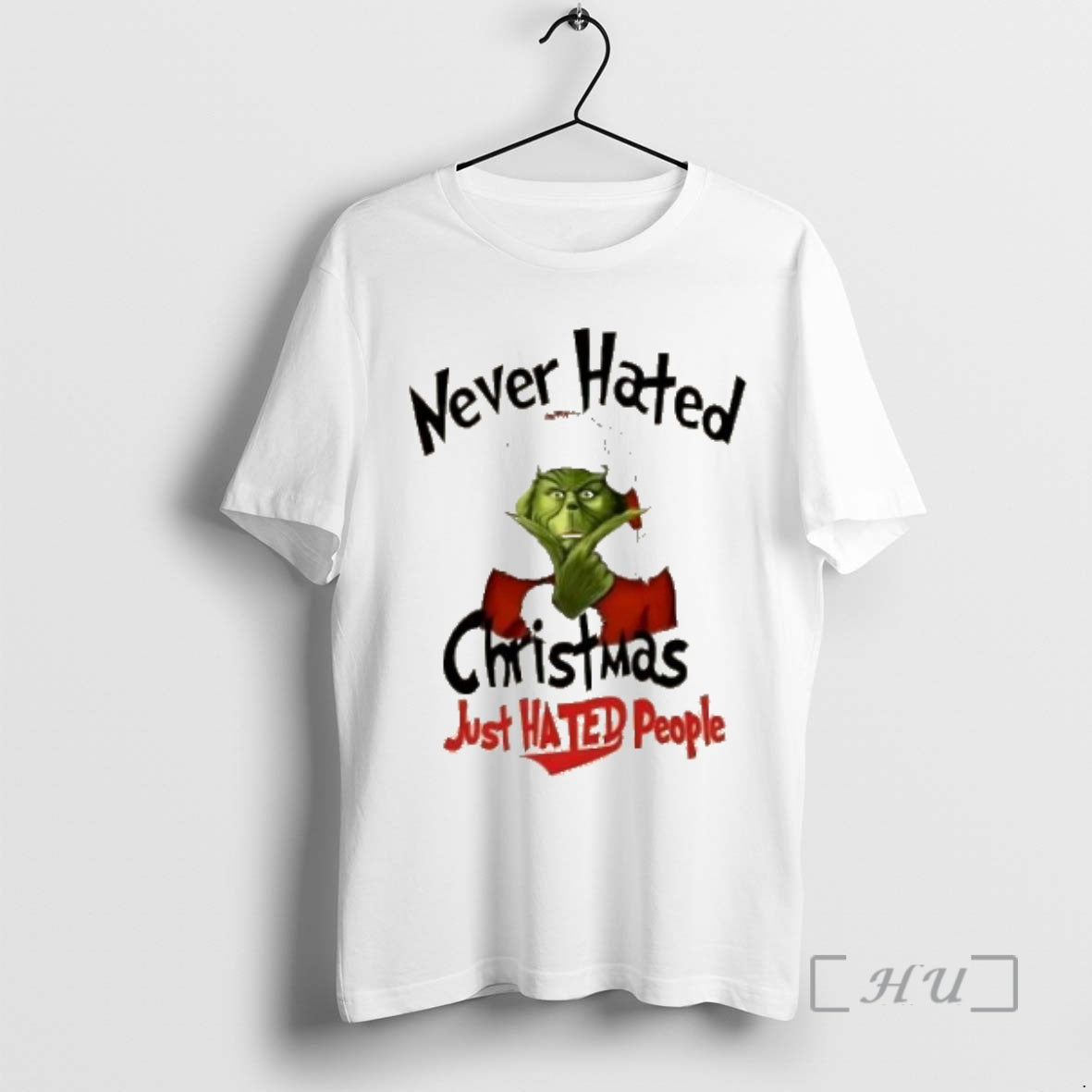 Trending Grinch Never Hated Christmas Just Hated People Shirt Hoodie Sweatshirt | PurePodTees.com