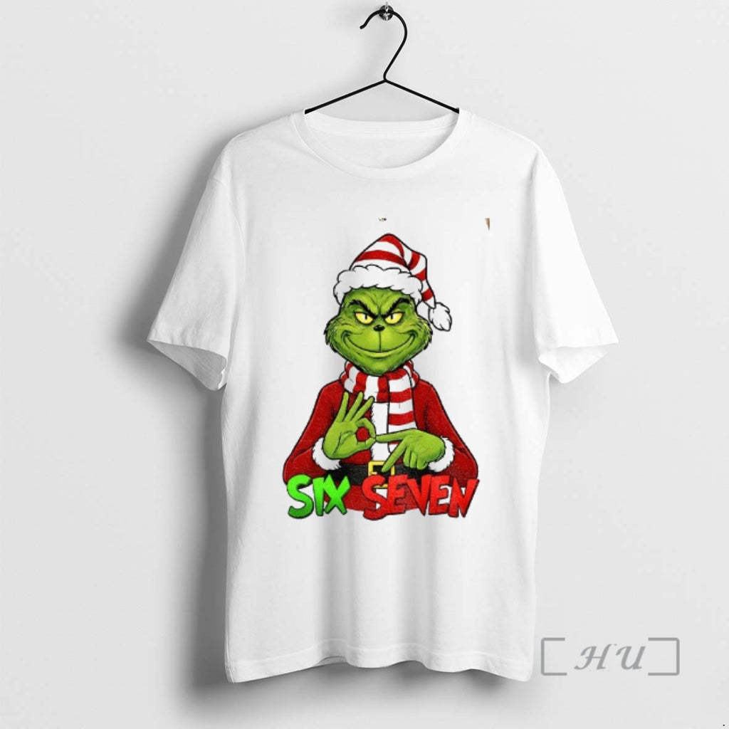 Trending Grinch Santa Claus Six Seven Meme Merry Christmas Shirt Hoodie Sweatshirt | PurePodTees.com