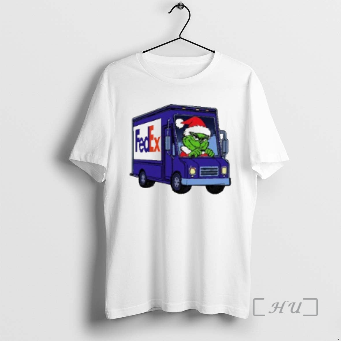 Trending Grinch Santa Drive Truck Fedex Merry Christmas Shirt Hoodie Sweatshirt | PurePodTees.com