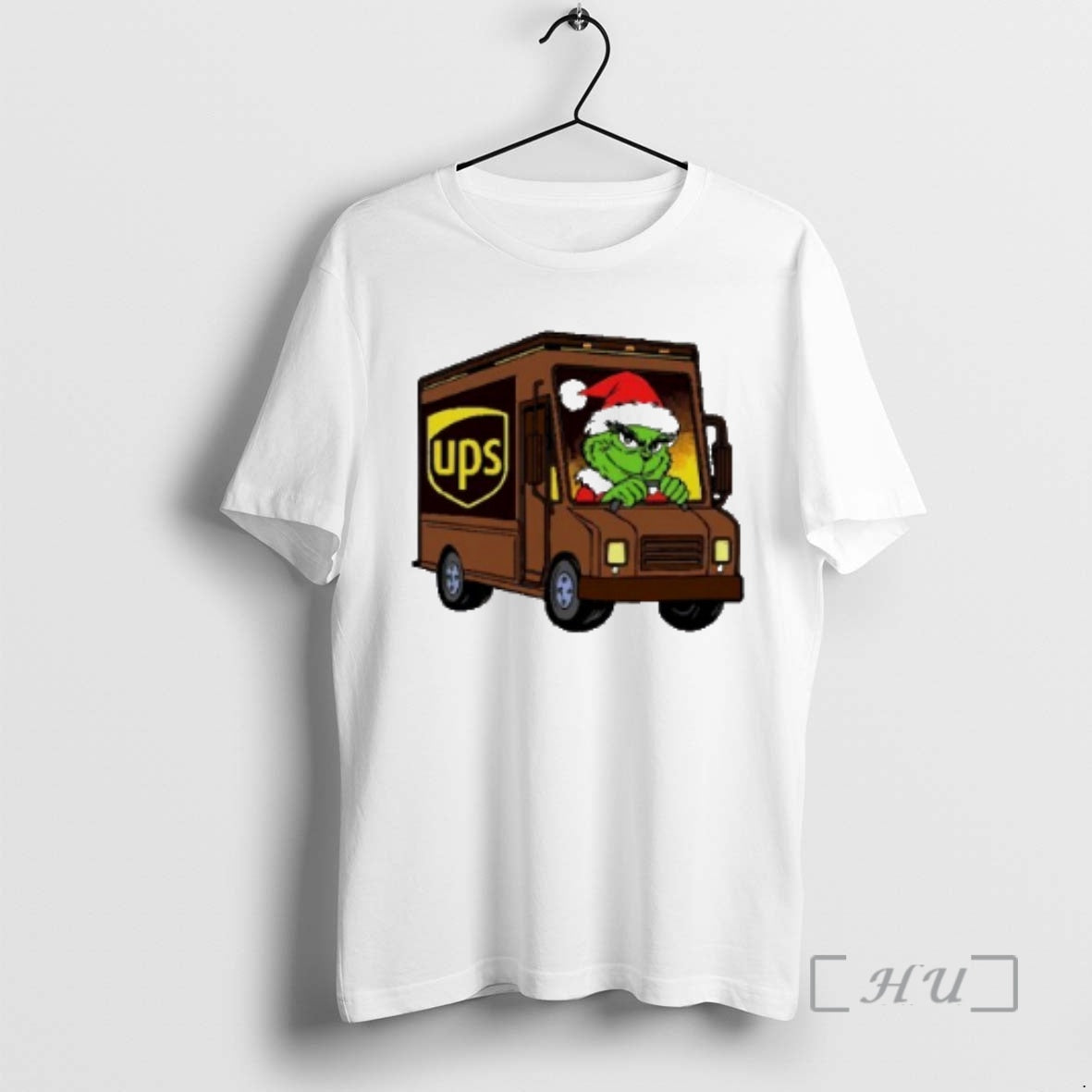 Trending Grinch Santa Drive Truck Ups Merry Christmas Shirt Hoodie Sweatshirt | PurePodTees.com