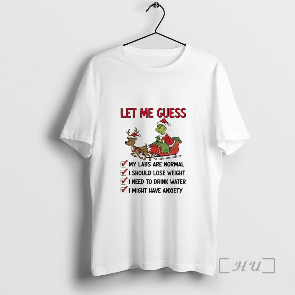 Trending Grinch Santa Hat Let Me Guess My Labs Are Normal I Should Lose Weight Shirt Hoodie Sweatshirt | PurePodTees.com