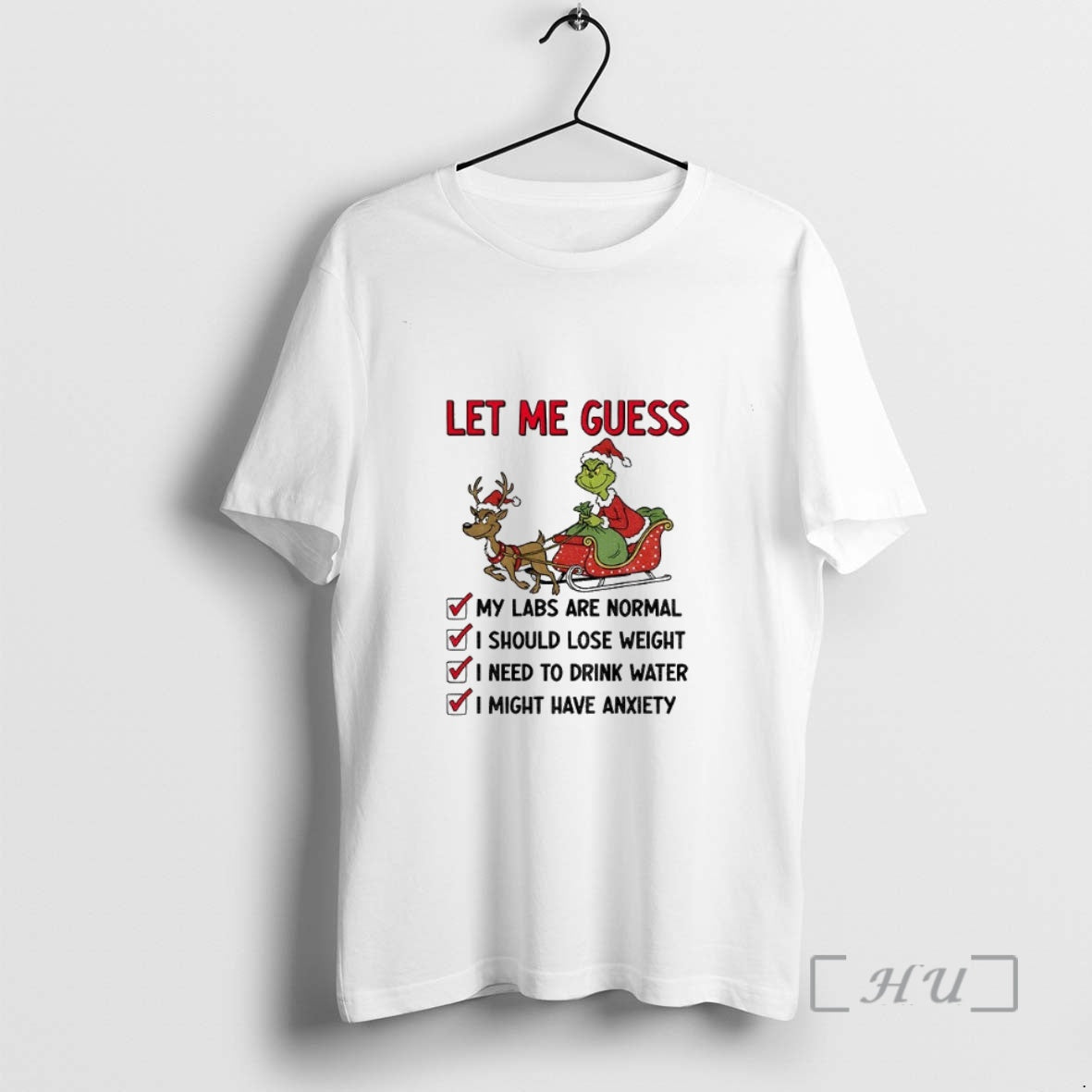 Trending Grinch Santa Hat Let Me Guess My Labs Are Normal I Should Lose Weight Shirt Hoodie Sweatshirt | PurePodTees.com