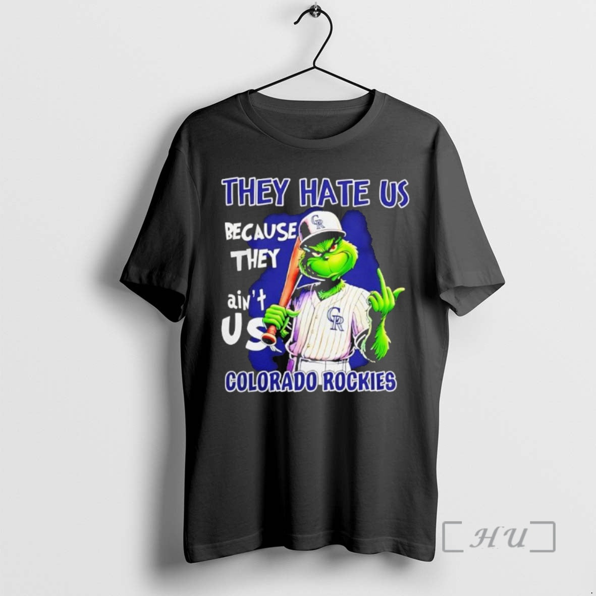 Trending Grinch They Hate Us Because Aint Us Colorado Rockies Christmas 25 Premium T Shirts Hoodie Sweatshirt