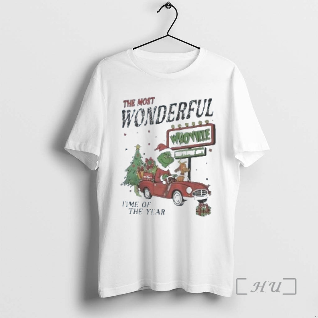 Trending Grinch Whoville The Most Wonderful Time Christmas Shirt Hoodie Sweatshirt | PurePodTees.com
