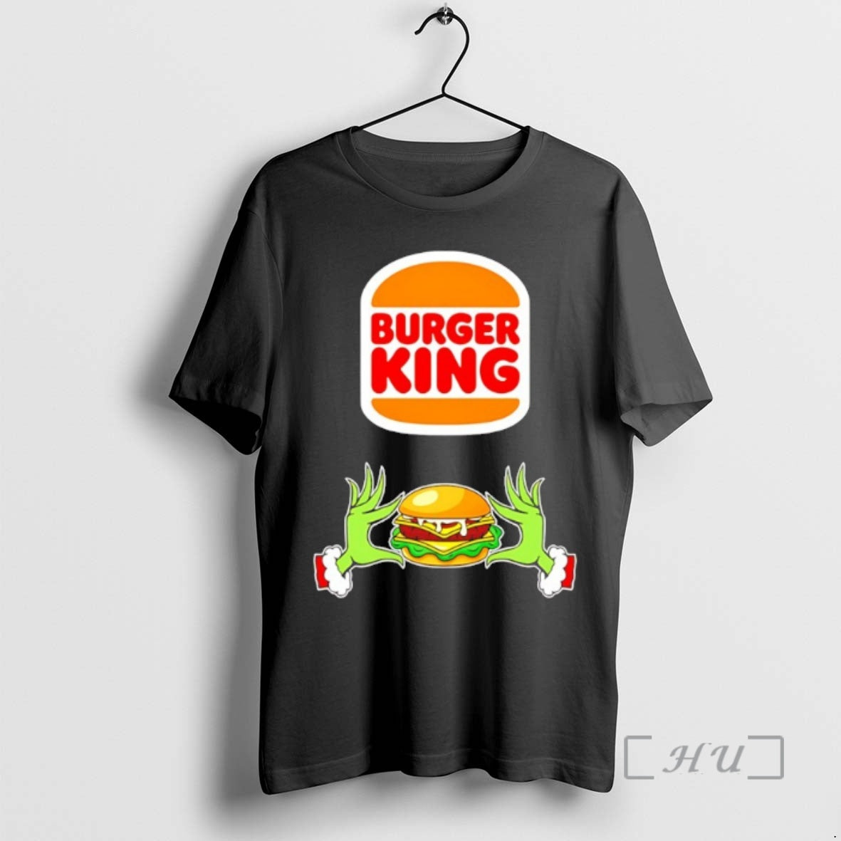 Trending Grinch Hand Love Burger King Christmas 2025 Shirt Hoodie Sweatshirt | PurePodTees.com