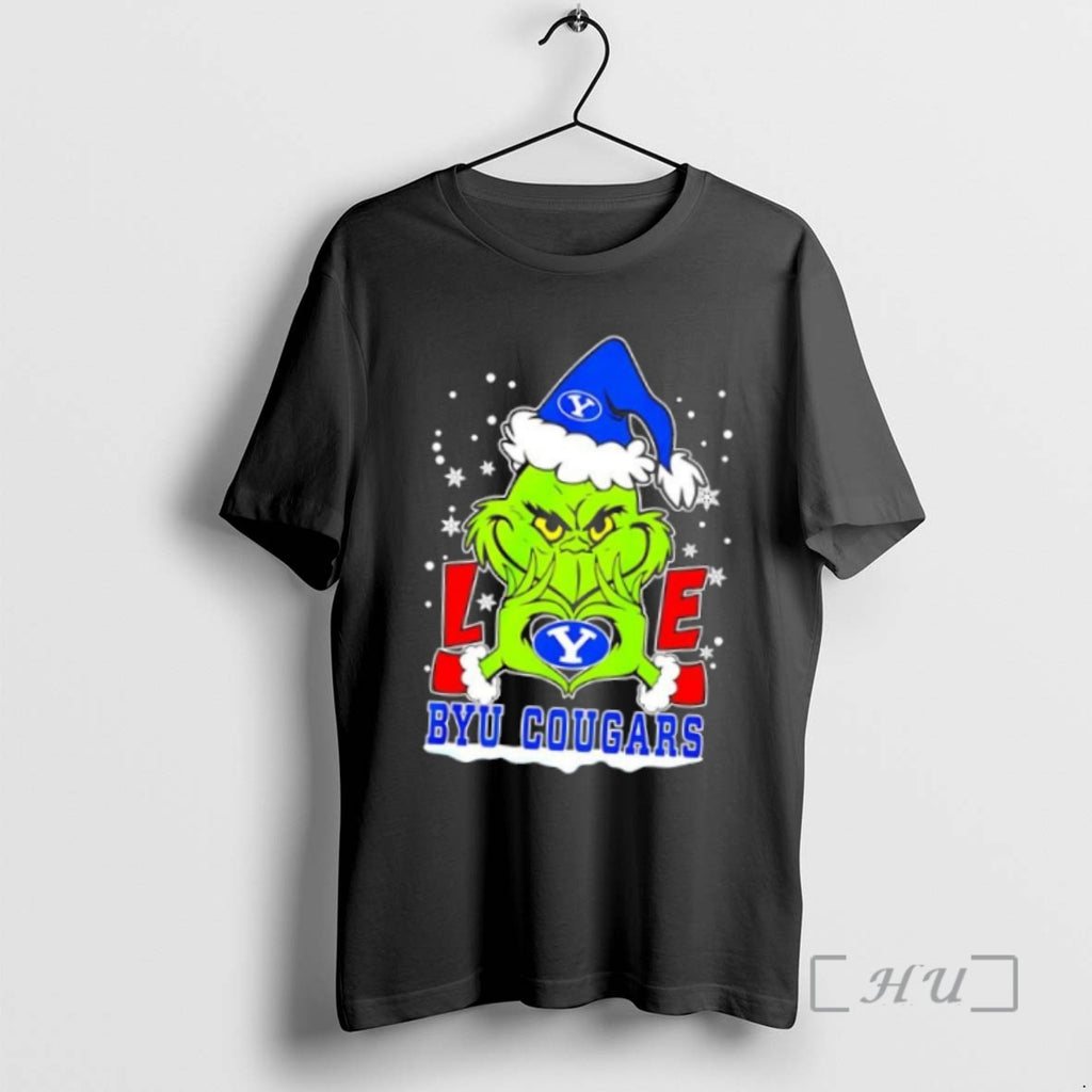 Trending Grinch Love Byu Cougars Christmas 25 Shirt Hoodie Sweatshirt | PurePodTees.com