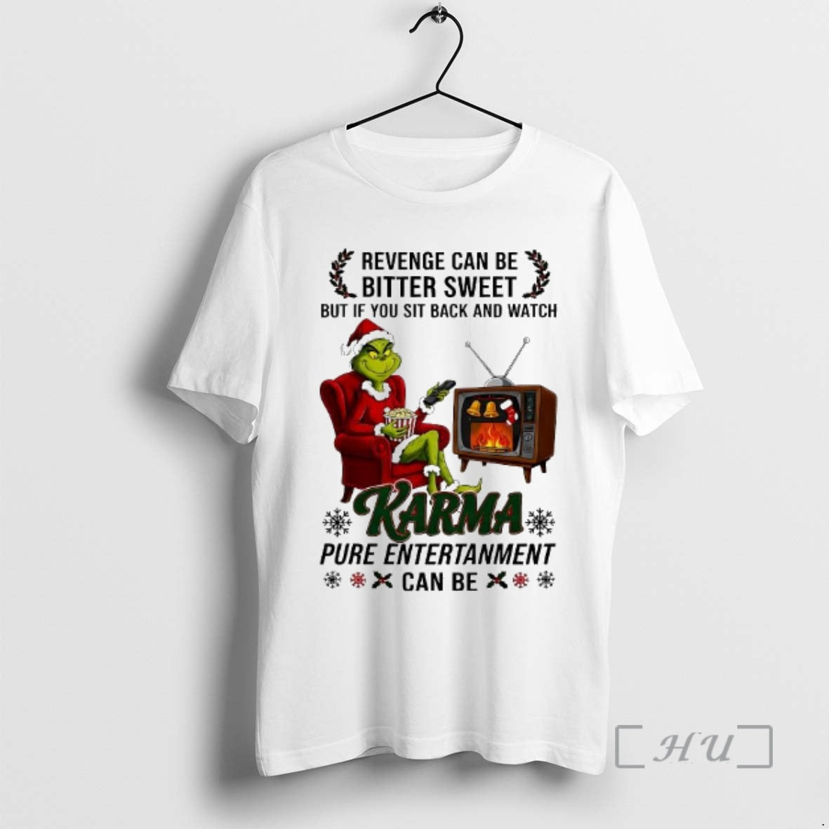 Trending Grinch Revenge Can Be Bitter Sweet But If You Sit Back And Watch Karma Shirt Hoodie Sweatshirt | PurePodTees.com