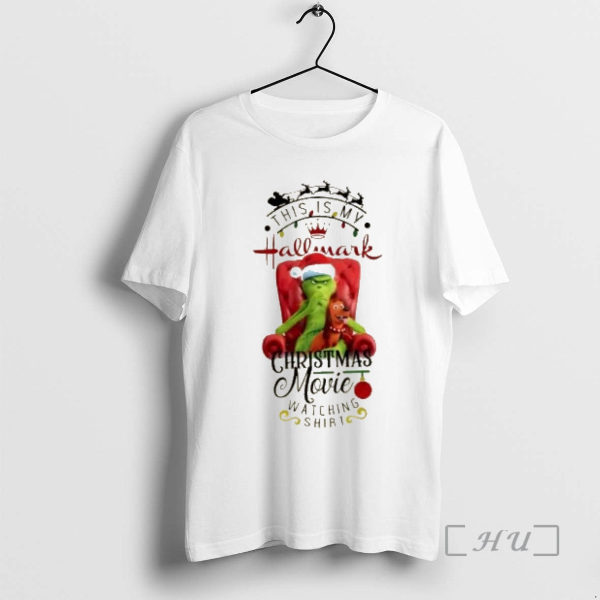 Trending Grinch This Is My Hallmark Christmas Movie Watching Shirt Hoodie Sweatshirt | PurePodTees.com
