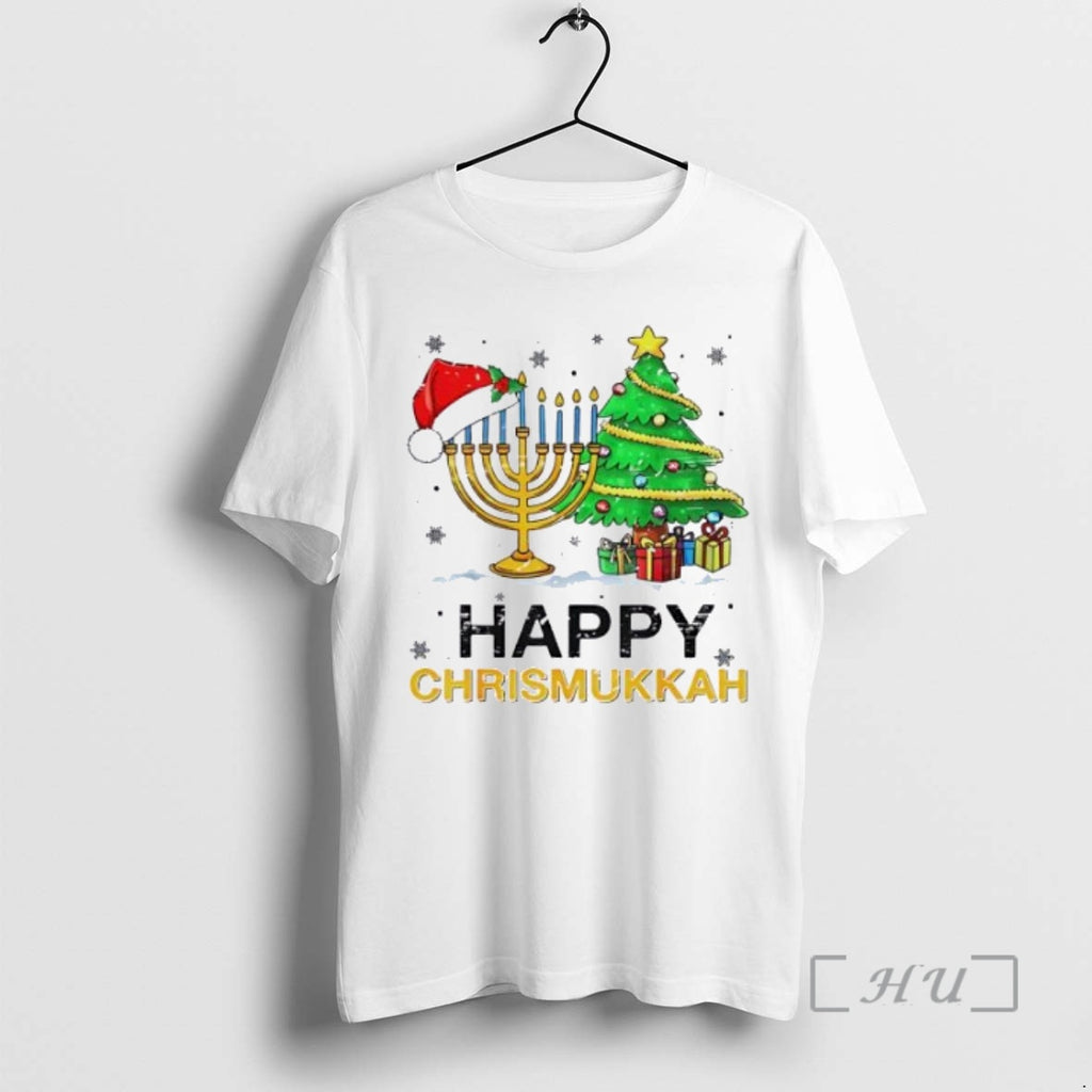 Trending Happy Chrismukkah Jewish Christmas Ornaments White Shirt Hoodie Sweatshirt | PurePodTees.com