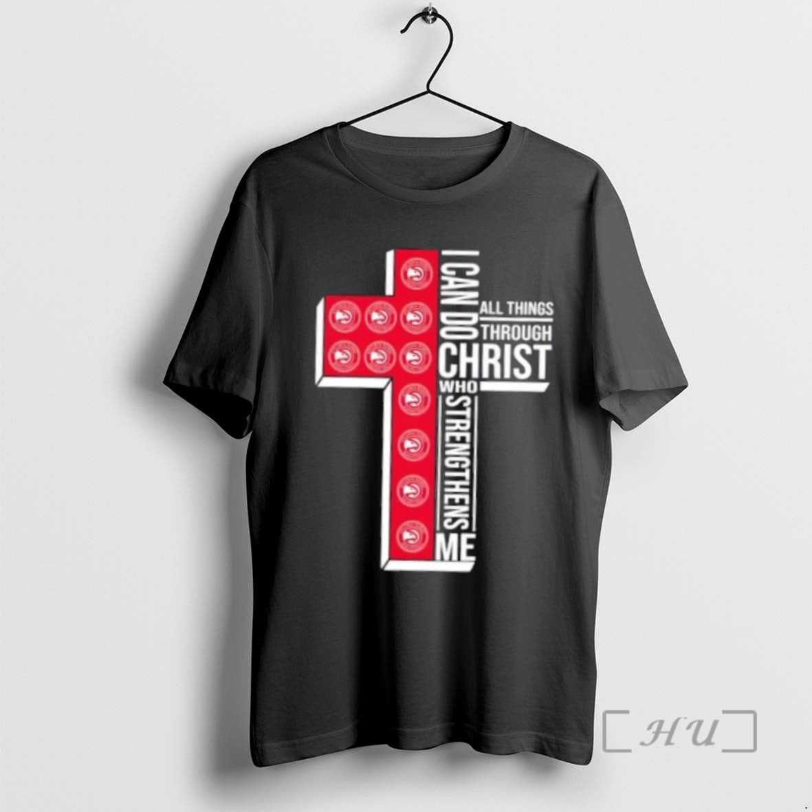 Trending I Can Do All Things Through Christ Who Strengthens Me Atlanta Hawks Basketball Cross Shirt Hoodie Sweatshirt