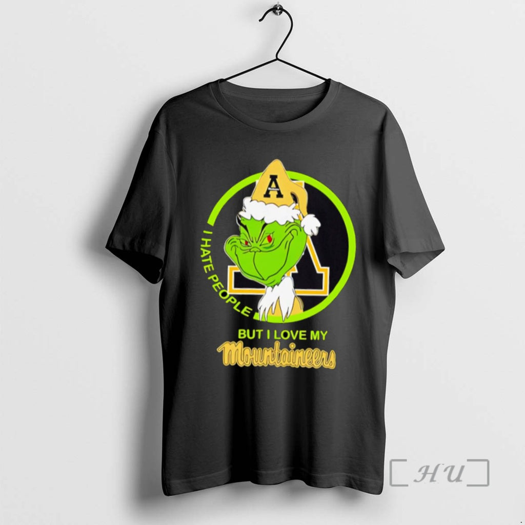 Trending I Hate People But I Love My Appalachian State Mountaineer Grinch With Santa Hat