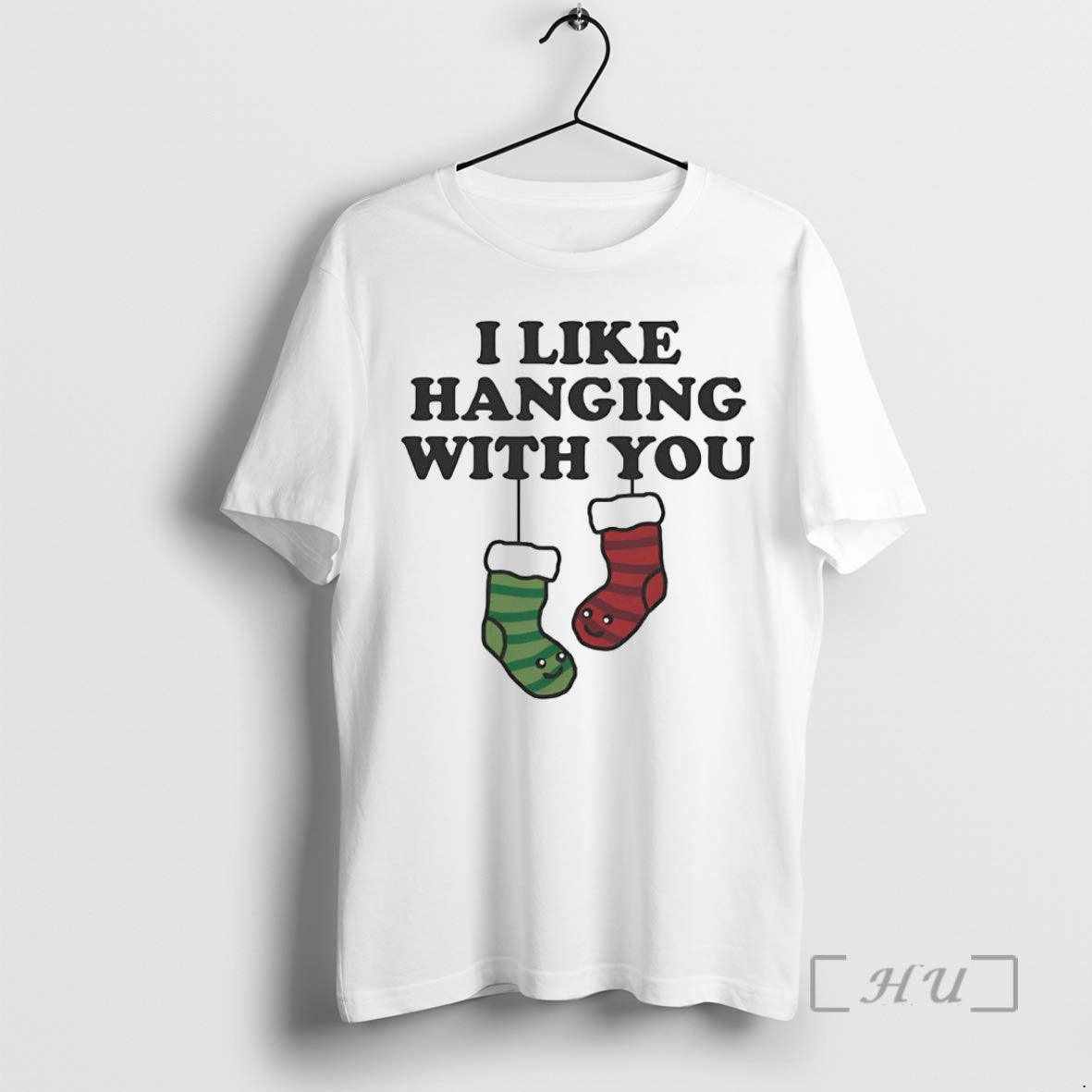 Trending I Like Hanging With You Stockings Christmas Shirt Hoodie Sweatshirt | PurePodTees.com