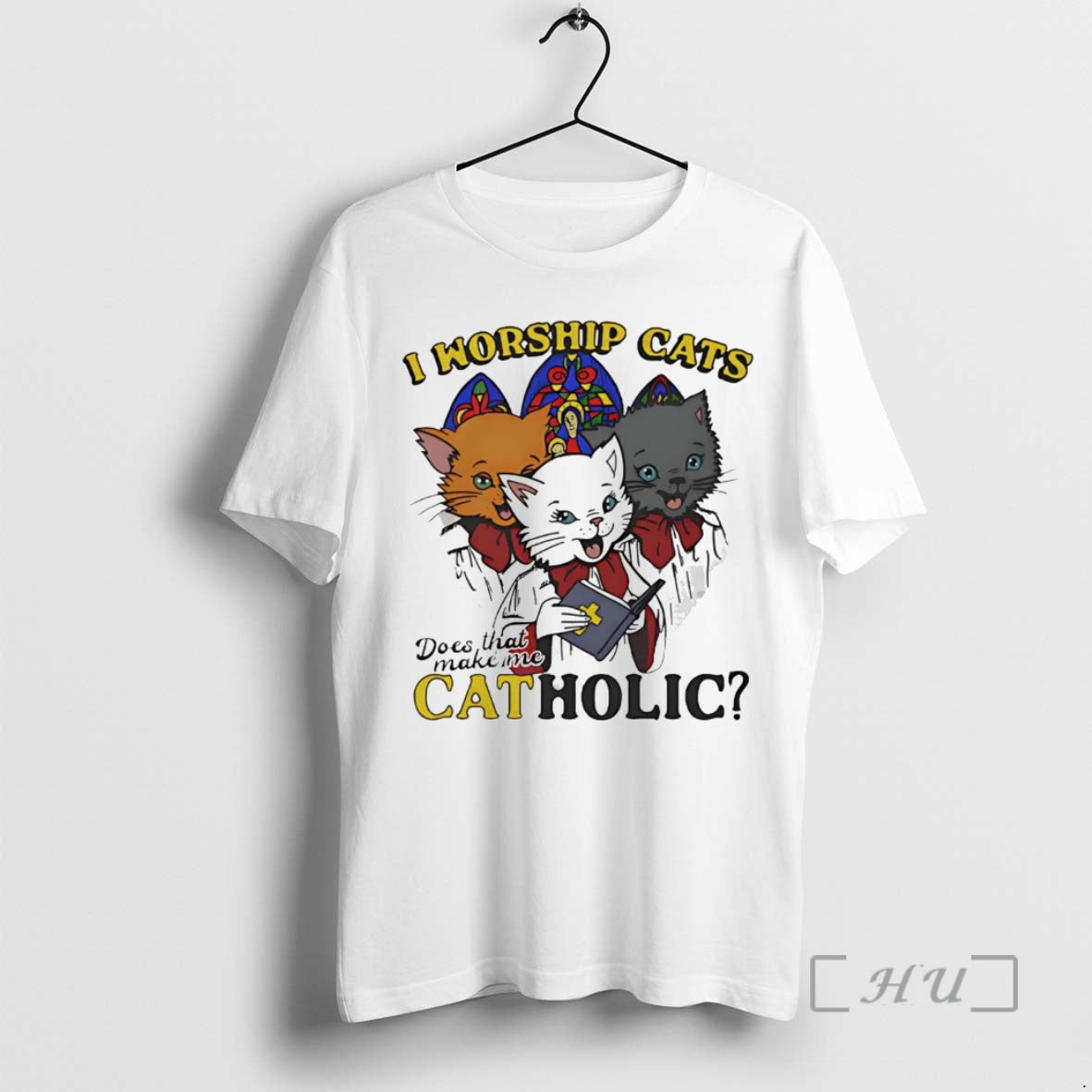Trending I Worship Cats Does That Make Me Catholic Shirt Hoodie Sweatshirt | PurePodTees.com