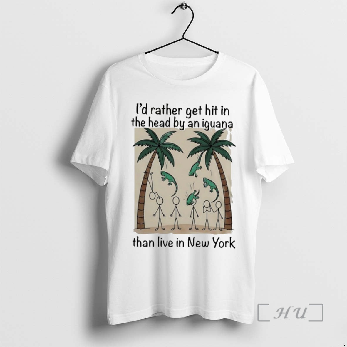 Trending Id Rather Get Hit In The Head By An Iguana Than Live In New Shirt Hoodie Sweatshirt | PurePodTees.com